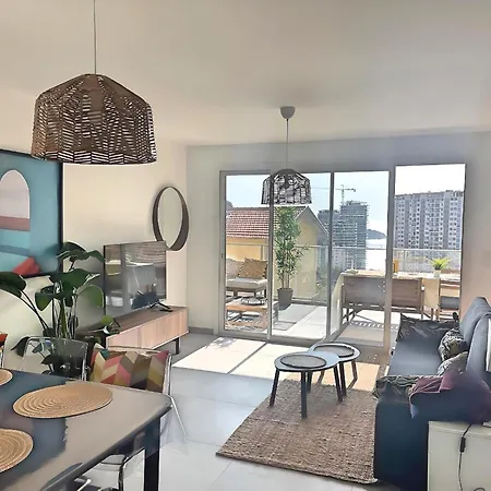 公寓 Neuf, Monaco Avec Vue Mer 博索莱伊